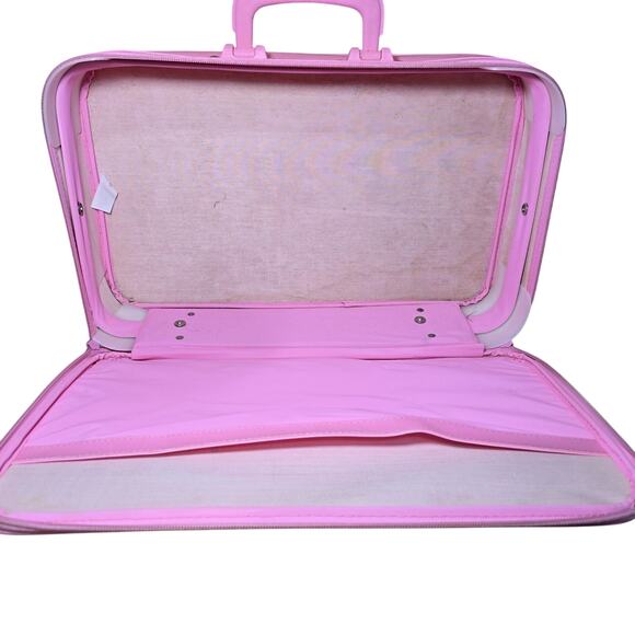 Imaginings 3 Vintage Minnie Mouse Suitcase Pink Silver 17x11x4 Pocket on Inside - Picture 6 of 8